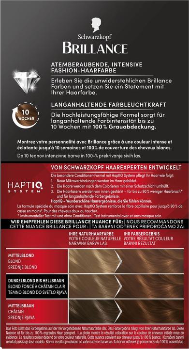 Actual product image Schwarzkopf Brillance Intensive Colour Cream (864 Fawn)