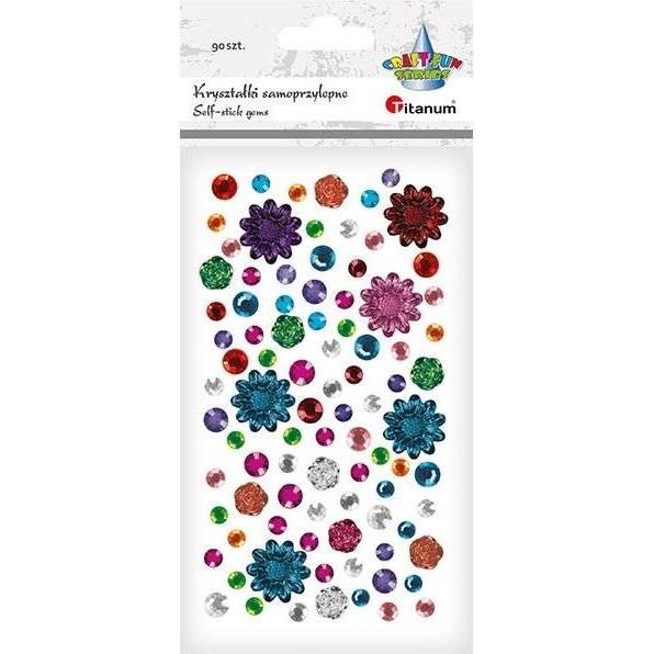Titanum Selbstklebende Kristalle 90 Stück, Mix