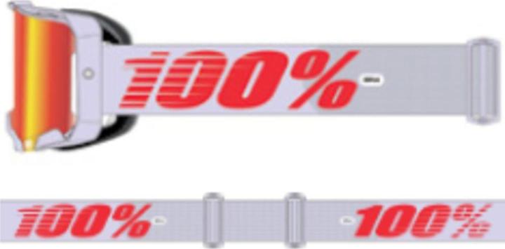 Produktbild 100% ARMEGA Goggle Fausto - Red Mirror Lens (Weiss, Rot)