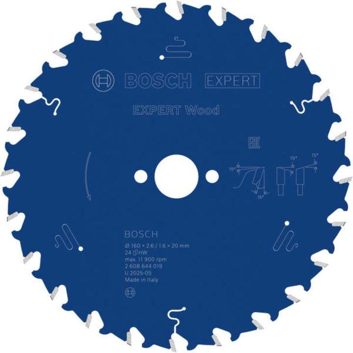 Produktbild Bosch Professional Zubehör Kreissägeblatt Expert for Wood, 160 x 20 x 2,6 mm, 24