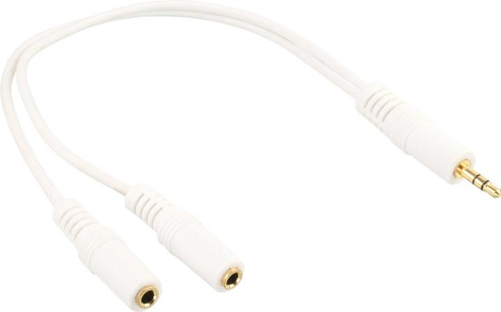 Actual product image InLine Jack Y-cable (0.10 m, AUX cable)