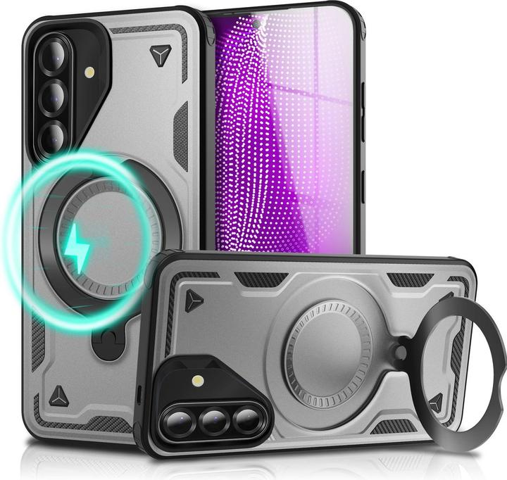 Produktbild Nalia Stormguard - Stabile Panzer Hülle mit MagSafe & 360-Grad Ringhalter - Military Cover (Samsung Galaxy A36)