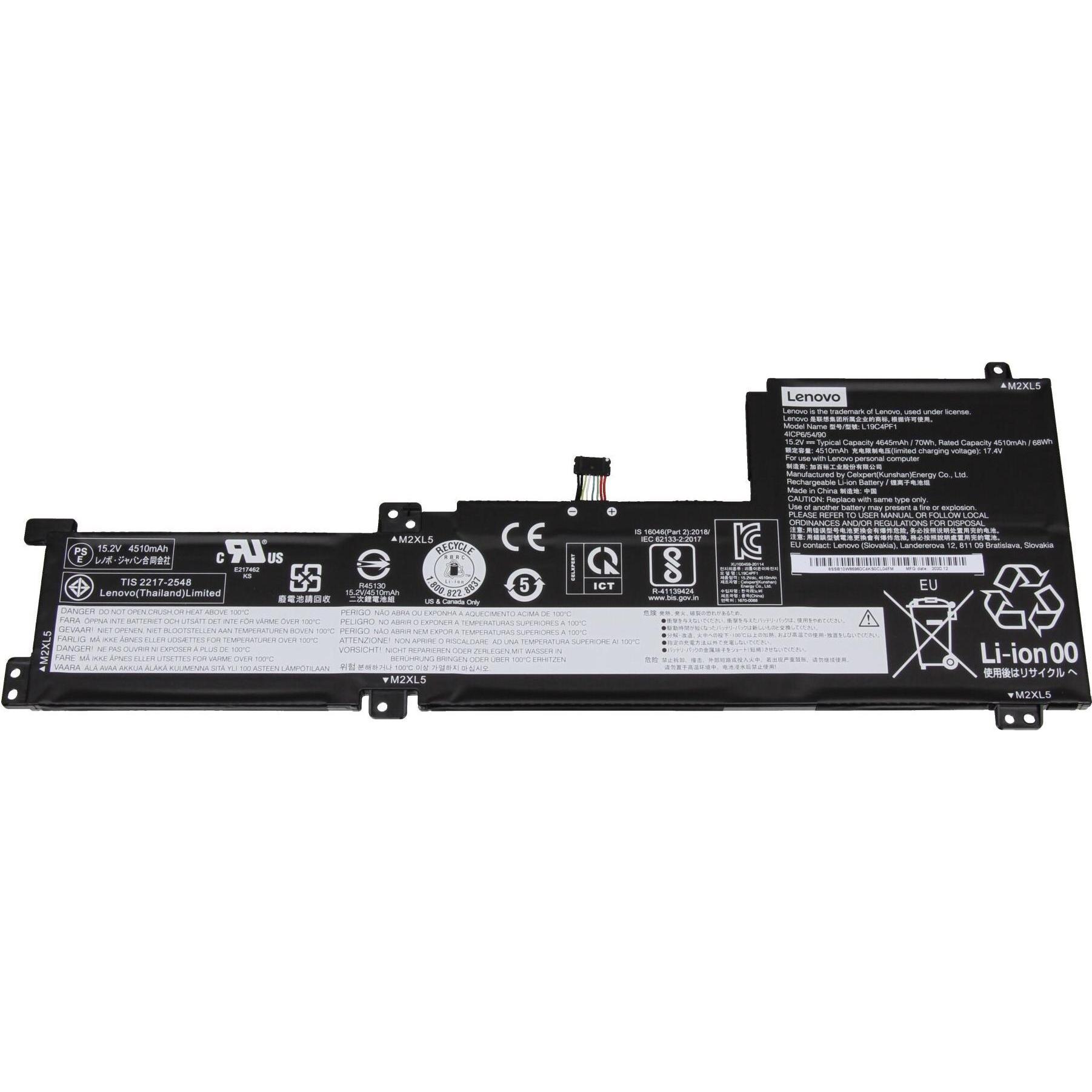 Lenovo 5B10W86940 (4 Zellen, 4645 mAh), Notebook Akku