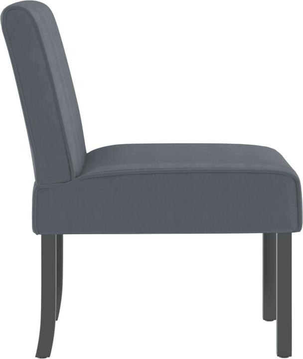 Actual product image vidaXL Polsterstuhl Dunkelgrau Samt