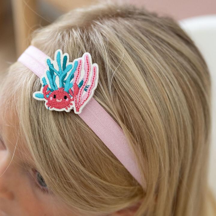 Immagine prodotto Papierdrachen Set di gioielli per capelli - Cerchietto con toppe - Sirena (Decorazioni)