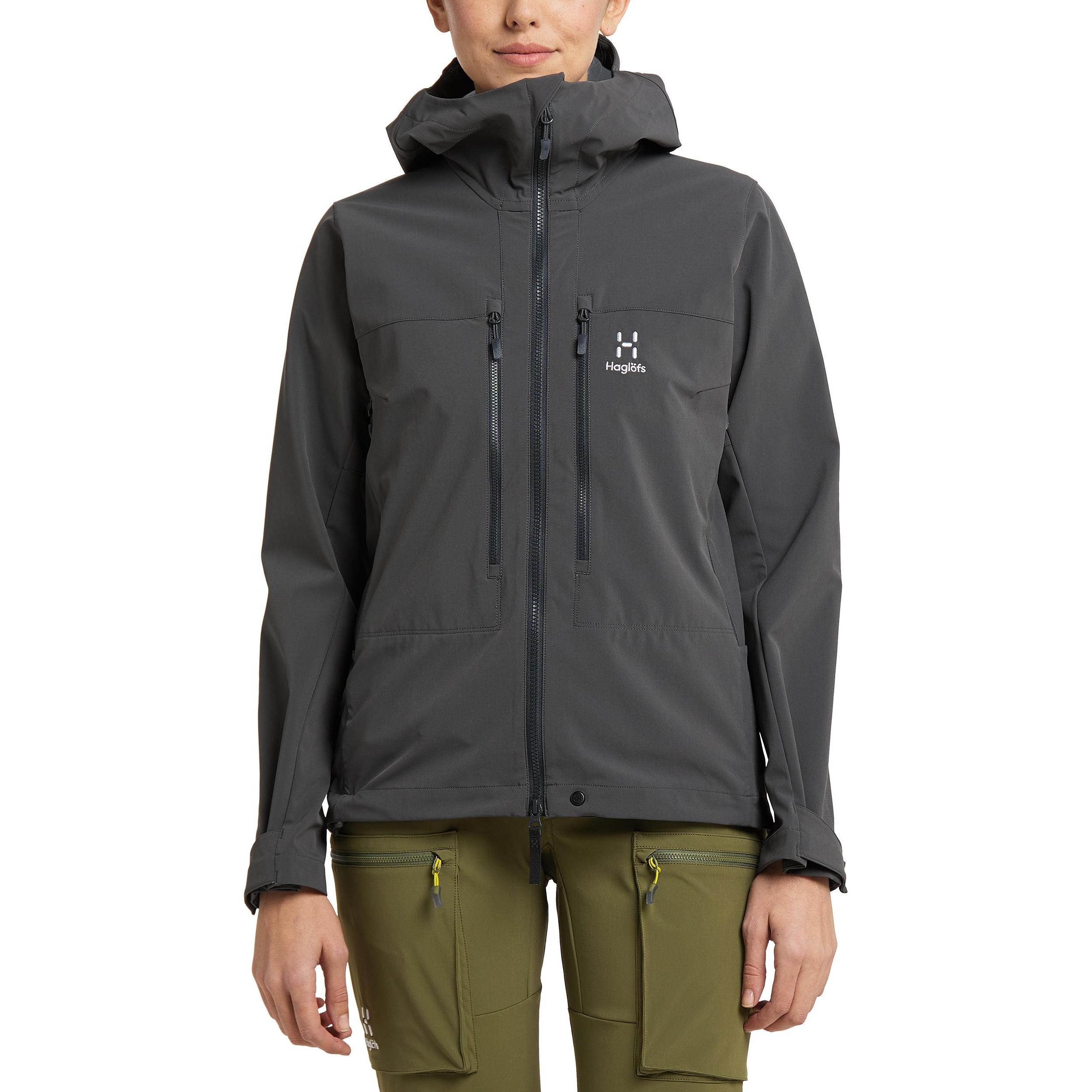 Thumbnail - Haglöfs, Damen, Jacke, Women's Roc Sight Softshell Jacket (M), Grau, M