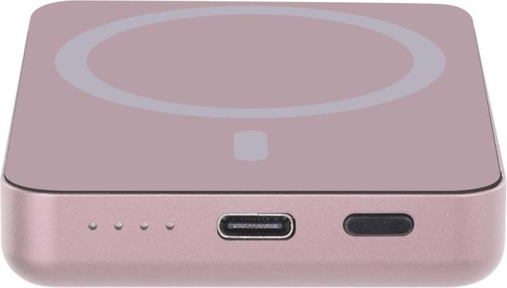 Actual product image Emos Powerbank WI 522, 5 000 mAh, 20 W+Wireless, lachs (5000 mAh, 20 W, 19.25 Wh)