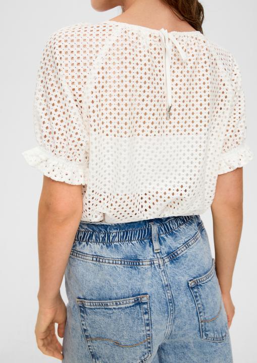 Image du produit s.Oliver Bluse Spitzenbluse aus Baumwollmix (42)