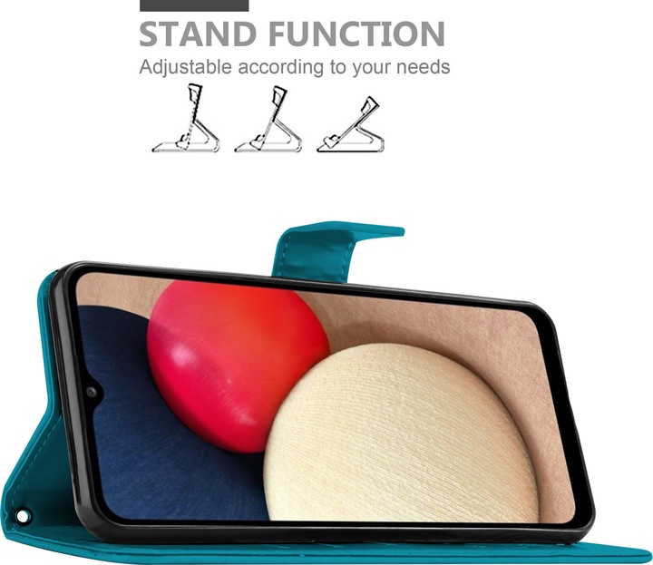 Actual product image Cadorabo Flower Book Cover (Samsung Galaxy A02s)