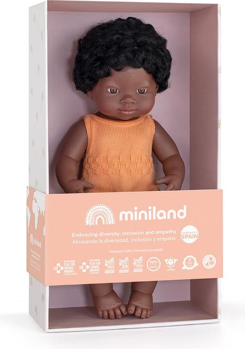 Produktbild Miniland Afrikanisches Mädchen 38cm Body Melone Colourful