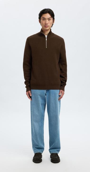 Actual product image Selected Slhdane Ls Knit Structure Half Zip Noos (XL)
