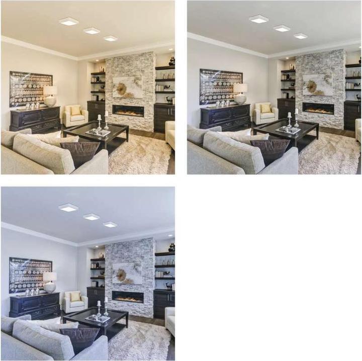 Actual product image Emos Surface-mounted LED light NEXXO, square, white, 12.5W, with CCT change (1100 lm)