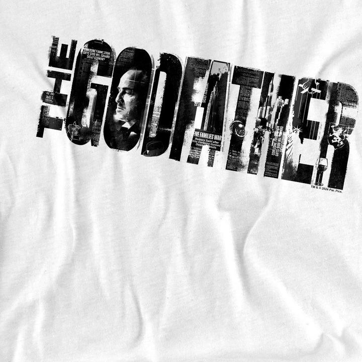 Actual product image The Godfather Unisex Adult Newspaper Logo T-Shirt (M)