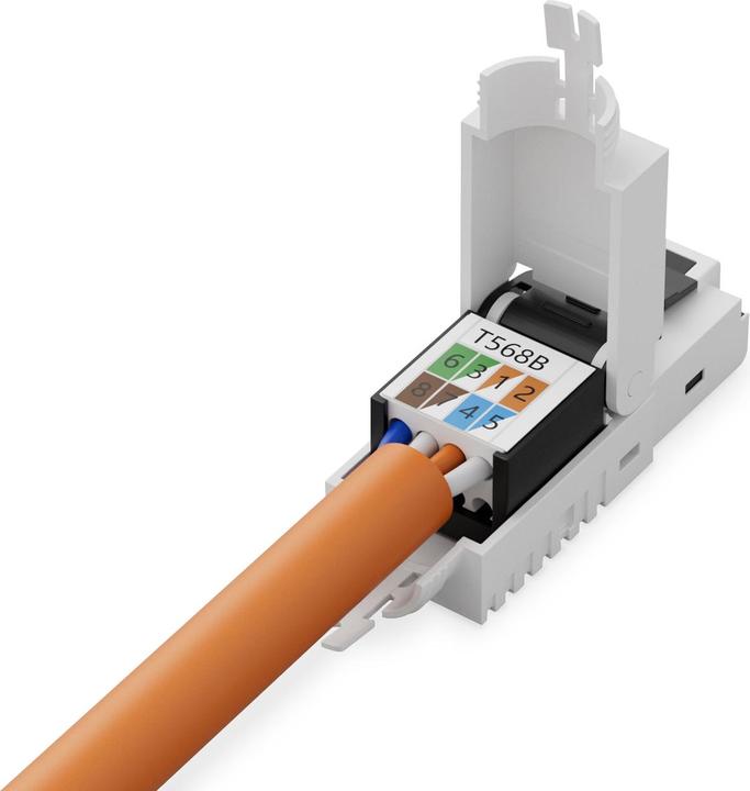 Actual product image Digitus CAT 6A connector for field mounting unshielded AWG 27/7 to 22/1 solid and stranded wire