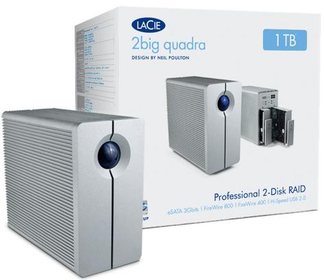 Produktbild LaCie 2big Quadra, 2TB, USB/FireWire/eSATA, RAID (2 TB)