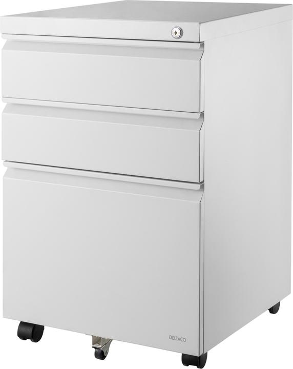 Produktbild Deltaco office mobile cabinet with lock and 3-drawers swivel castors.
