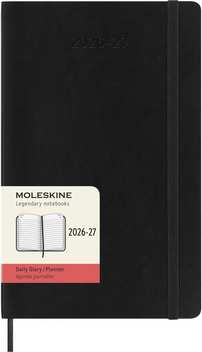 Moleskine Tageskalender 26/27 DSB18DC3Y 18M SC schwarz 13x21cm (A5, 1 Tag / 1 Seite)