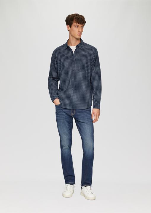 Produktbild S.Oliver Hemd Regular Fit: Kariertes Hemd aus Baumwollstretch mit Brusttasche (M)