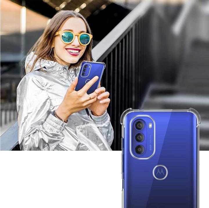 Actual product image Screenguard Motorola Moto G51 5G Case Crystal Soft Airbag Bumper (Motorola Moto G51 5G)