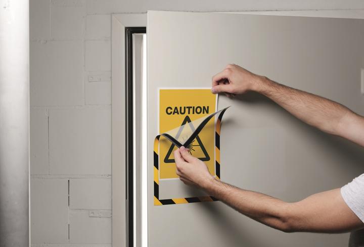 Produktbild Durable MAGNETRAHMEN SECURITY A4 gelb/schwarz