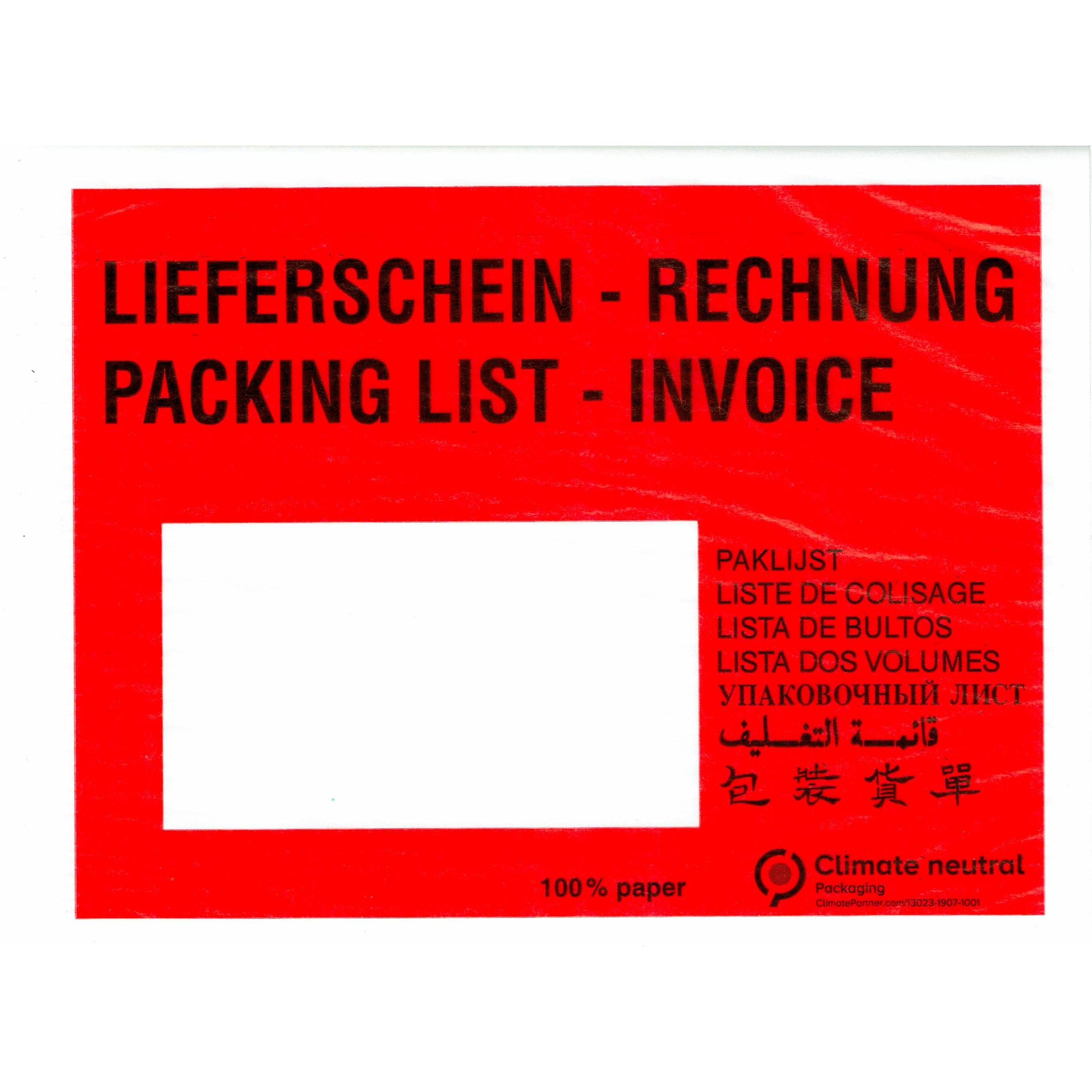 4x 0, Dokumententasche, Lieferscheintaschen