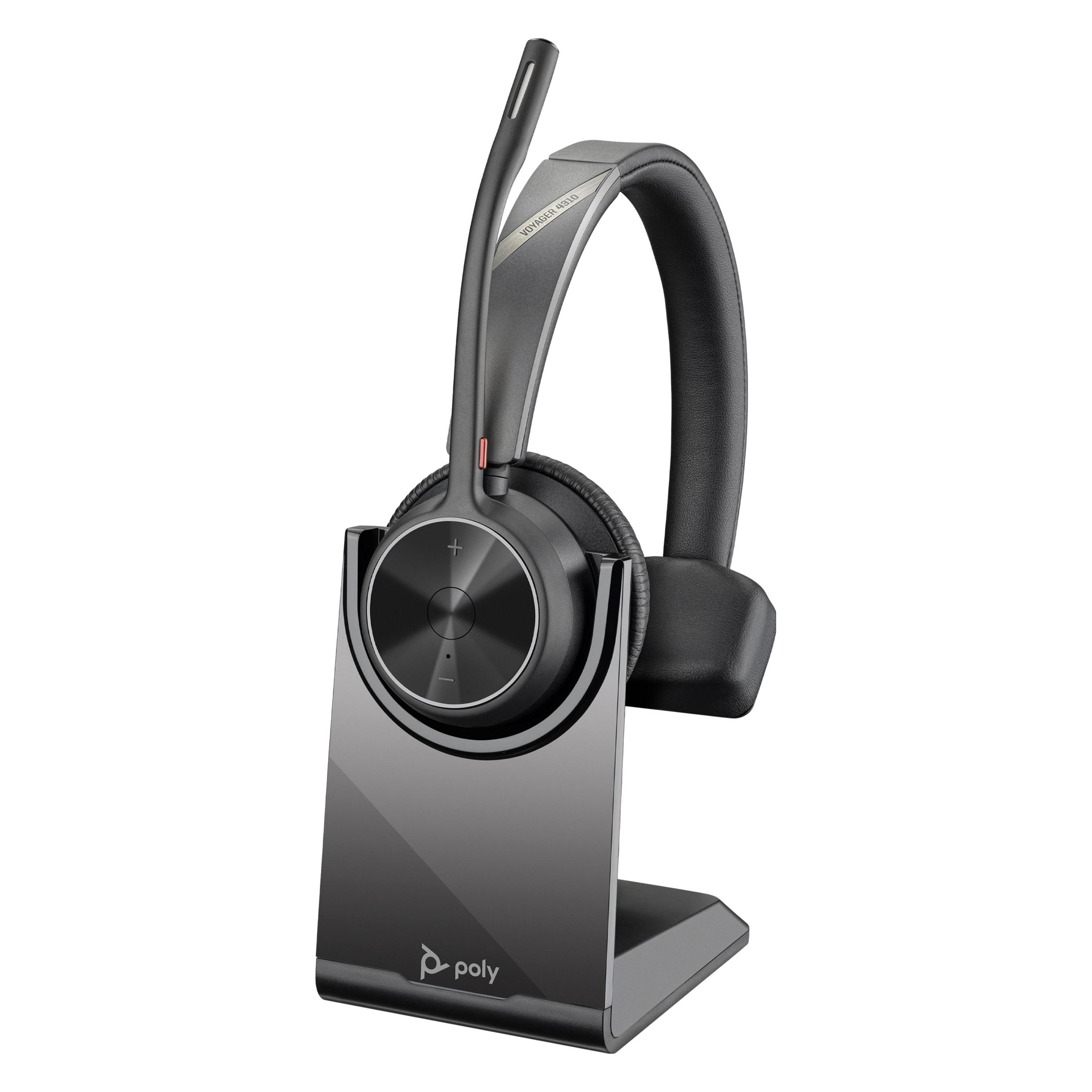 HP Poly Voyager 4310 + BT700 Dongle + Ladestation (Kabellos, USB-C, Microsoft Teams, Zoom), Office H