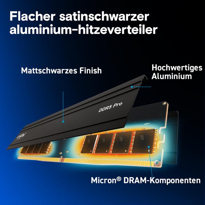 Actual product image Crucial Pro (1 x 32GB, 5600 MHz, DDR5 RAM, DIMM)