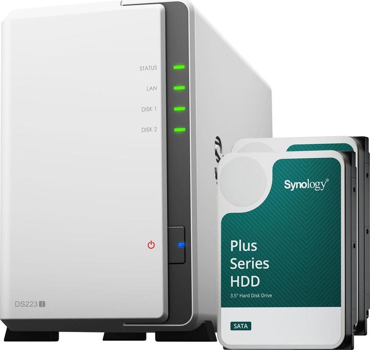 Actual product image Synology DS223j (2 x 4 TB, HAT 33xx)
