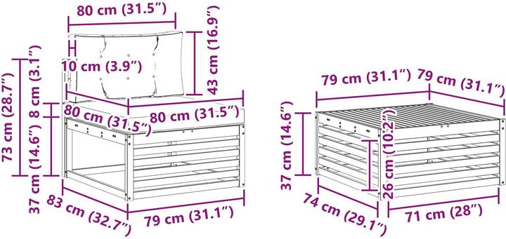 Produktbild vidaXL Outdoor-Sofagarnitur