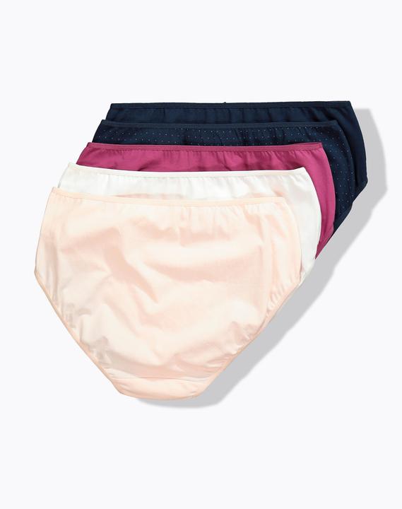 Image du produit Ulla Popken Culottes midi en lot de 5, pois/uni (60)