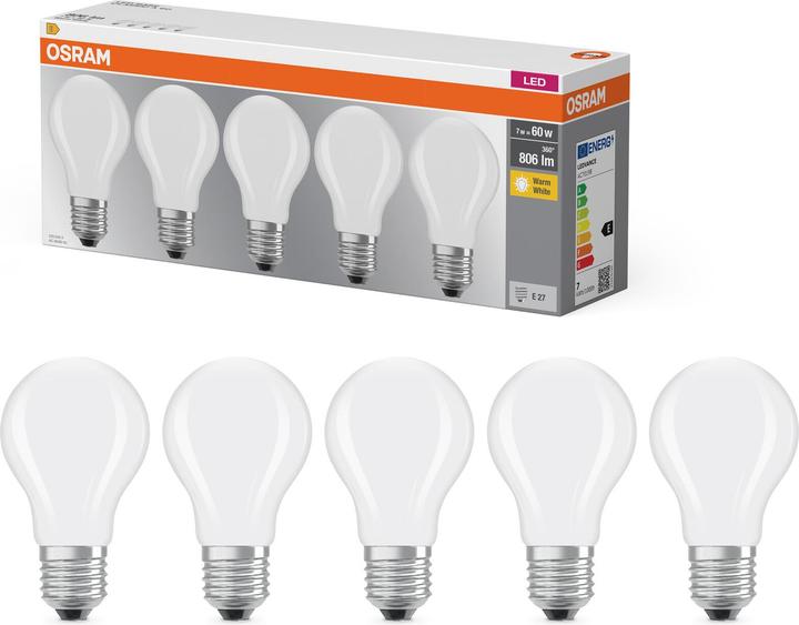Produktbild Osram Led Base Classic A (E27, 806 lm, 5x)
