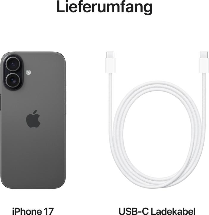 Produktbild Apple iPhone 17 (512 GB, Black, 6.30", Dual SIM, 5G)