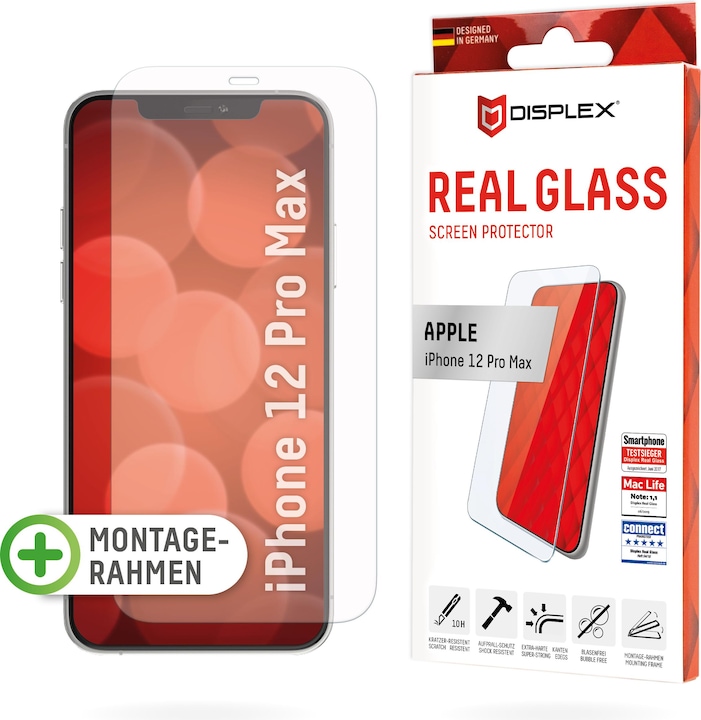 Actual product image Displex Real Glass, 2D Panzerglas (1 Piece, Apple iPhone 12 Pro Max)
