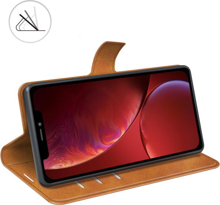 Produktbild Ueli Express iPhone 13 Pro Max Buch Etui Tasche Kunstleder mit Kartenfach Hellbraun (Apple iPhone 13 Pro Max)