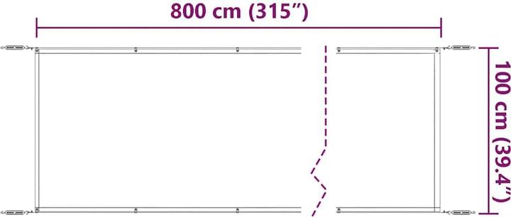 Produktbild vidaXL Senkrechtmarkise (1 m)