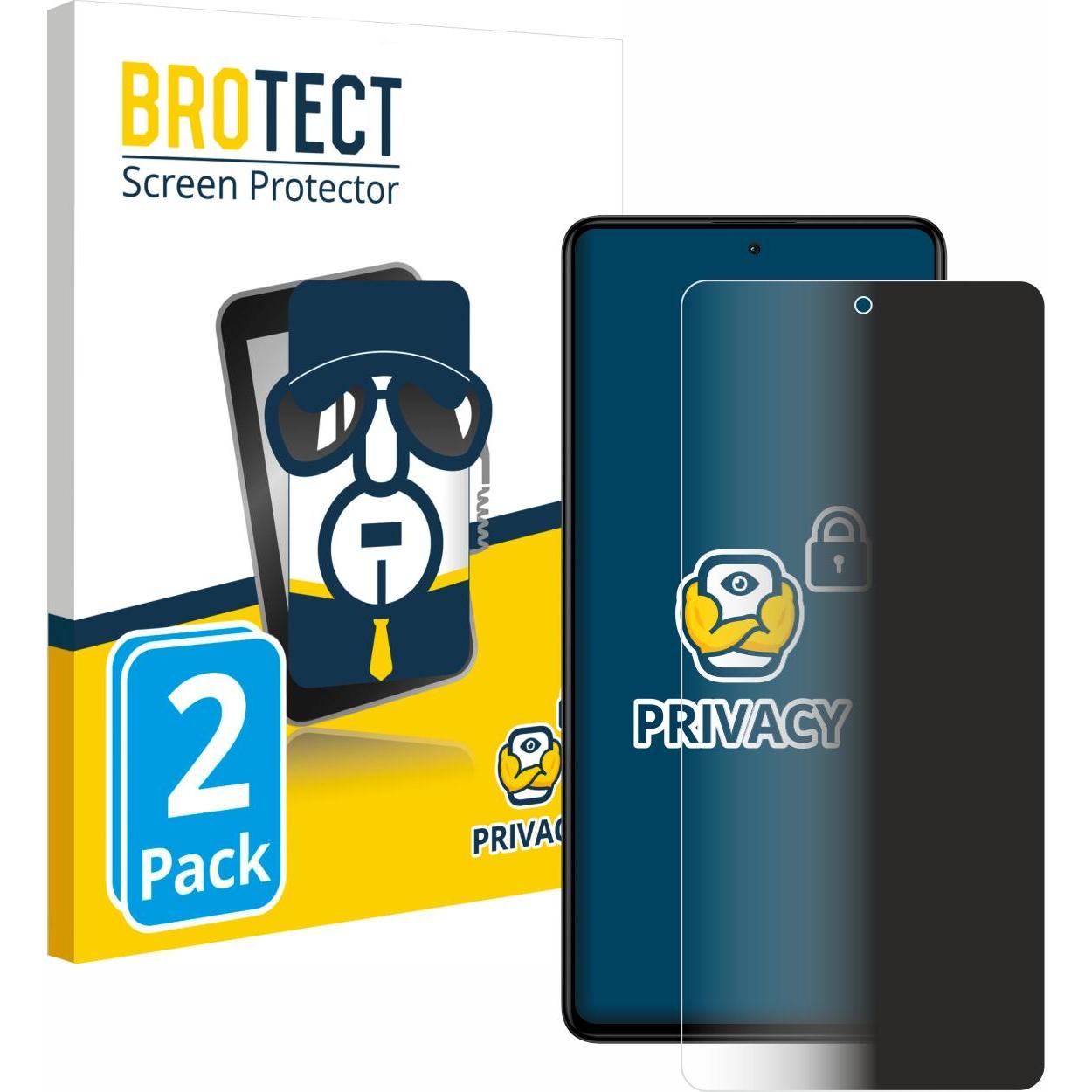 BROTECT Sichtschutzfolie Anti-Spy Privacy Folie Blaulicht-Schutz (2 Stück, Xiaomi Redmi Note 12 Pro+), Smartphone Schutz...