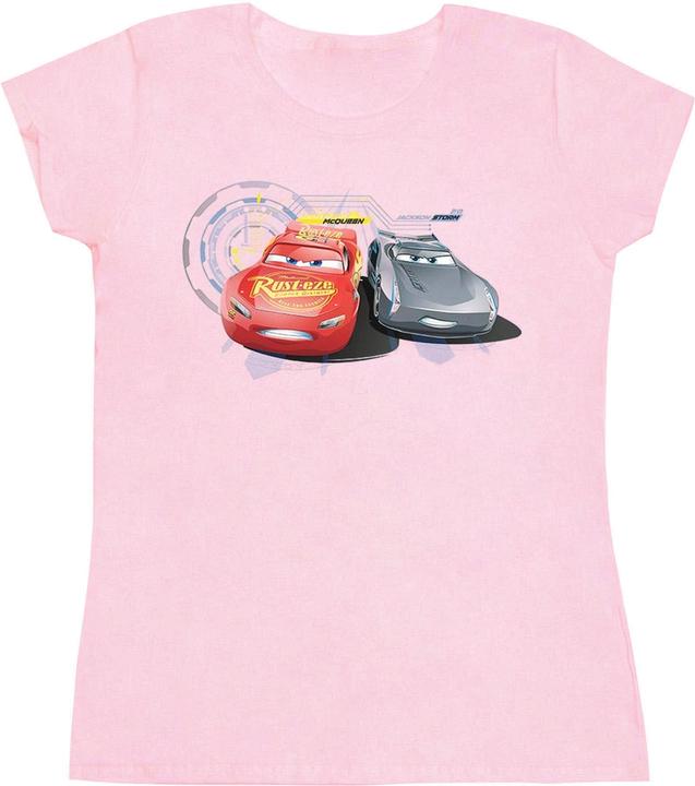 Immagine prodotto Disney Cars Lightning Vs Storm Maglietta Saetta McQueen Contro Tempesta di Jackson Donna (S)