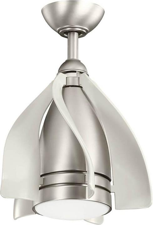 Actual product image Elstead Lighting Terna silent ceiling fan with LED light Ø38cm + remote control champagne (36 dB)