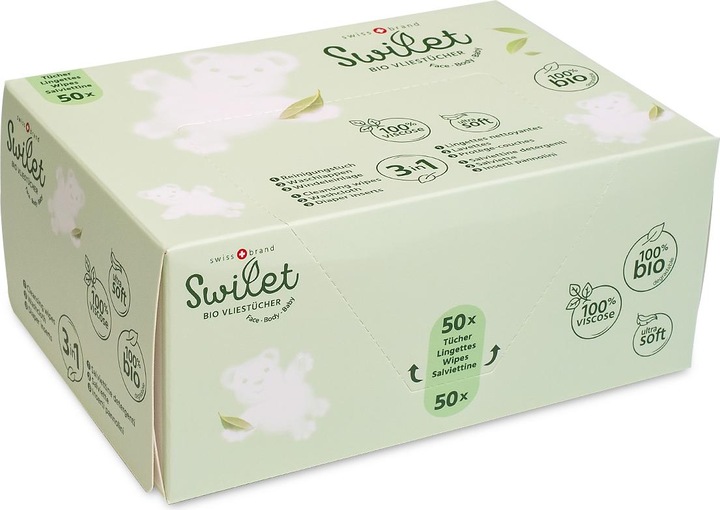 Actual product image Swilet The organic fleece sheets and diaper pads (50 Piece)