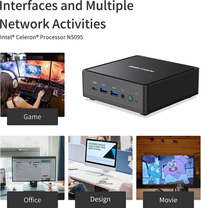 Actual product image Minisforum JB95 Mini PC (Celeron N5095, 8+256GB)