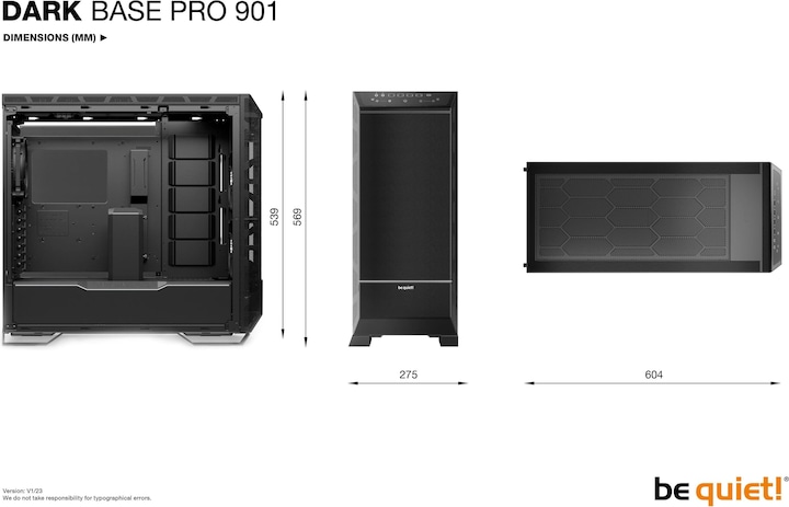 Produktbild be quiet! Dark Base Pro 901 (mATX, ATX, Mini-ATX, XL-ATX)