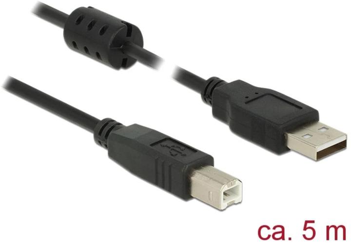 Produktbild Delock USB A – USB B (5 m, USB 2.0, 2.50 W)