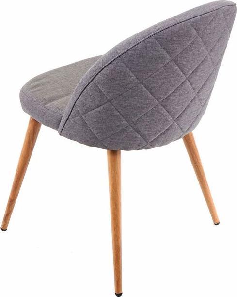 Produktbild Mendler 4x Esszimmerstuhl HWC-D53, Stuhl Küchenstuhl, Retro 50er Jahre Design, Stoff/Textil dunkelgrau