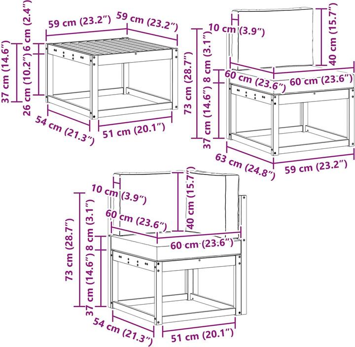 Produktbild vidaXL Outdoor-Sofa