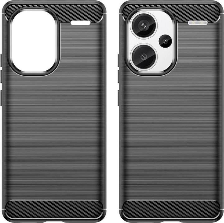 Custodia COMAKU Per Xiaomi Redmi Note 14 Pro+ Plus 5G: Morbida Al Tattoo, Forte Nella Protezione! Antiurto Con Piatto Magnetico E Design Texture – Nero - 3