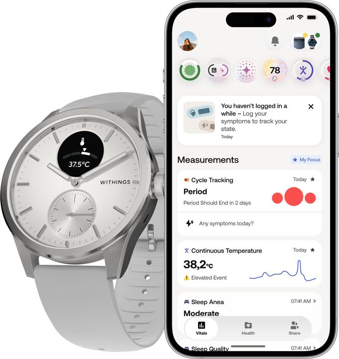 Produktbild Withings ScanWatch 2 (42 mm, nur WLAN)