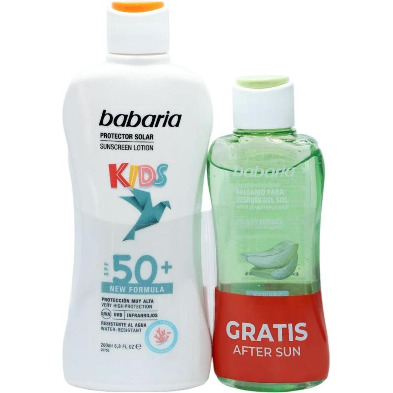 Babaria, Crema solare, SOL. LECHE PROTECTOR INFANTIL F50+ +DOPO HIELO 100 ML (Latte solare, SPF 50+, 100 ml)
