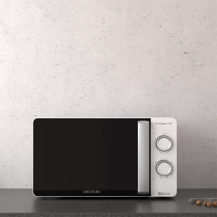 Produktbild Cecotec 01523 Mikrowellenherd Flache Oberfläche Kombi-Mikrowelle 20 L 700 W Schwarz, Weiss (20 l)