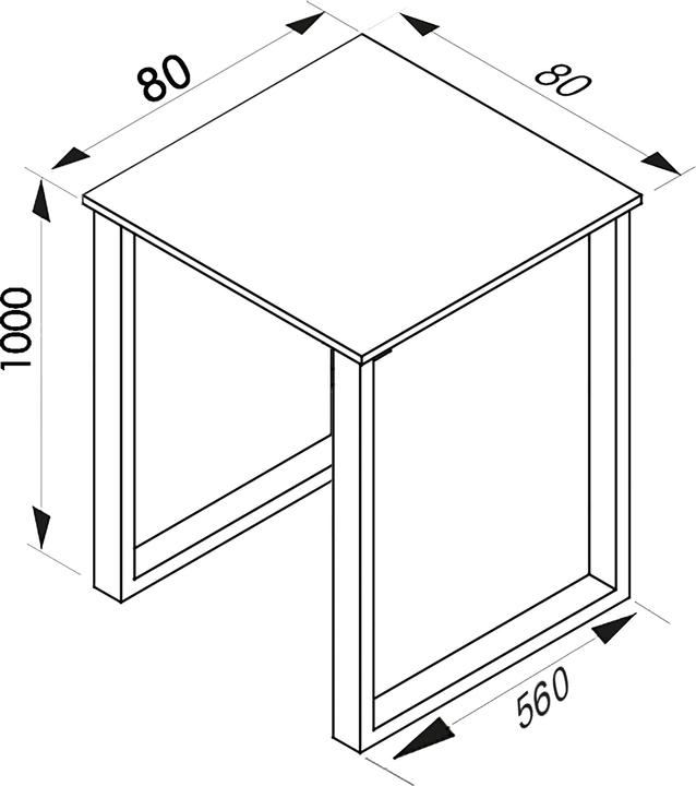 Produktbild VCM Holz Bartisch Stehtisch Xona 80x80 (80 x 80 x 102 cm)