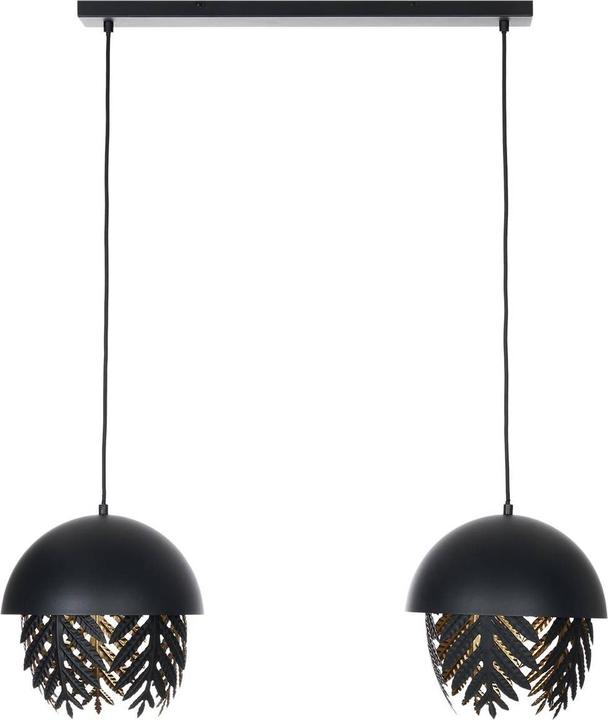 Actual product image Lucande Aparas 2 pendant light Black/Gold (E27)